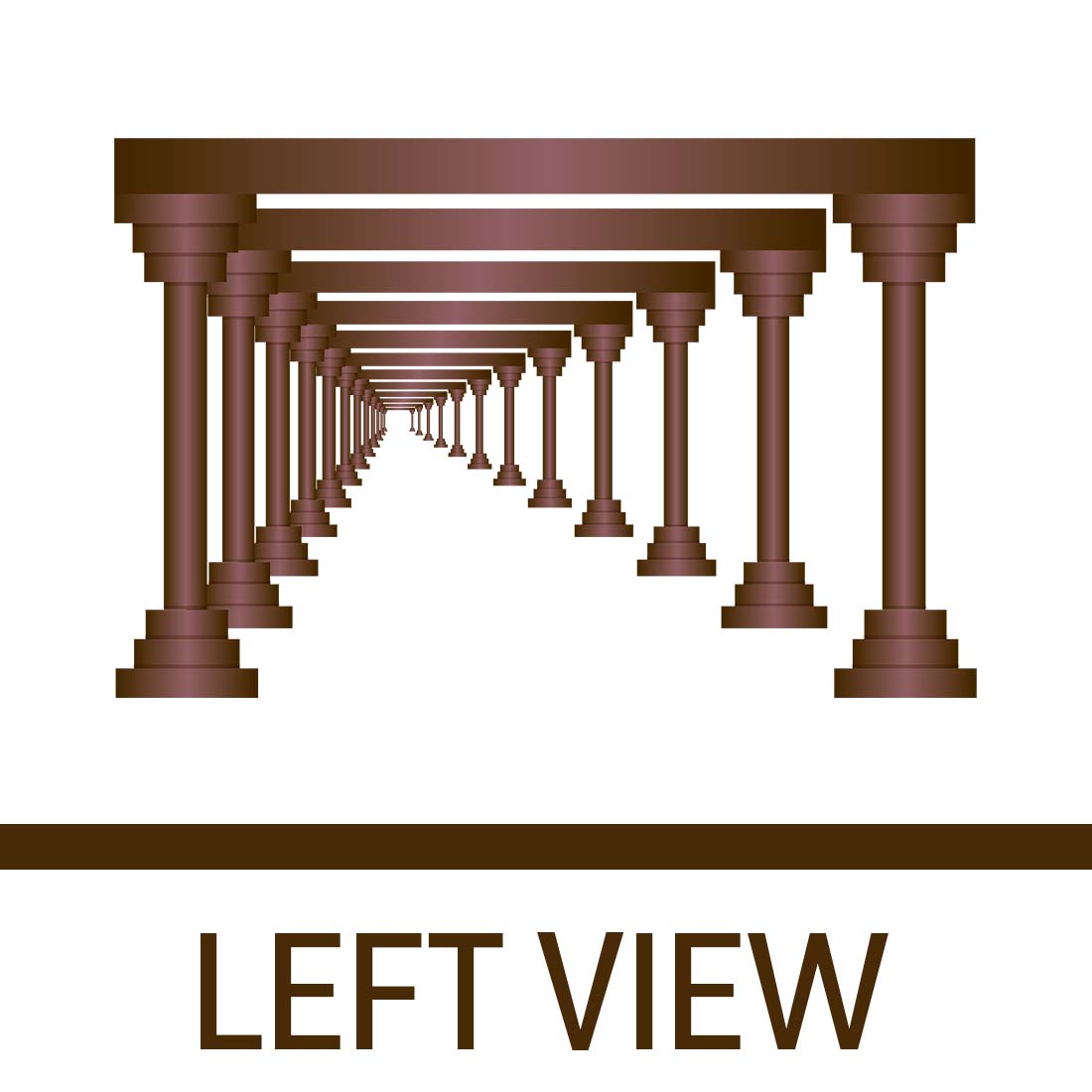 left preview 4 Views Vector Pillars ClipArt (Post - Column - Pole - Rod - Tower - Tshirt Art).
