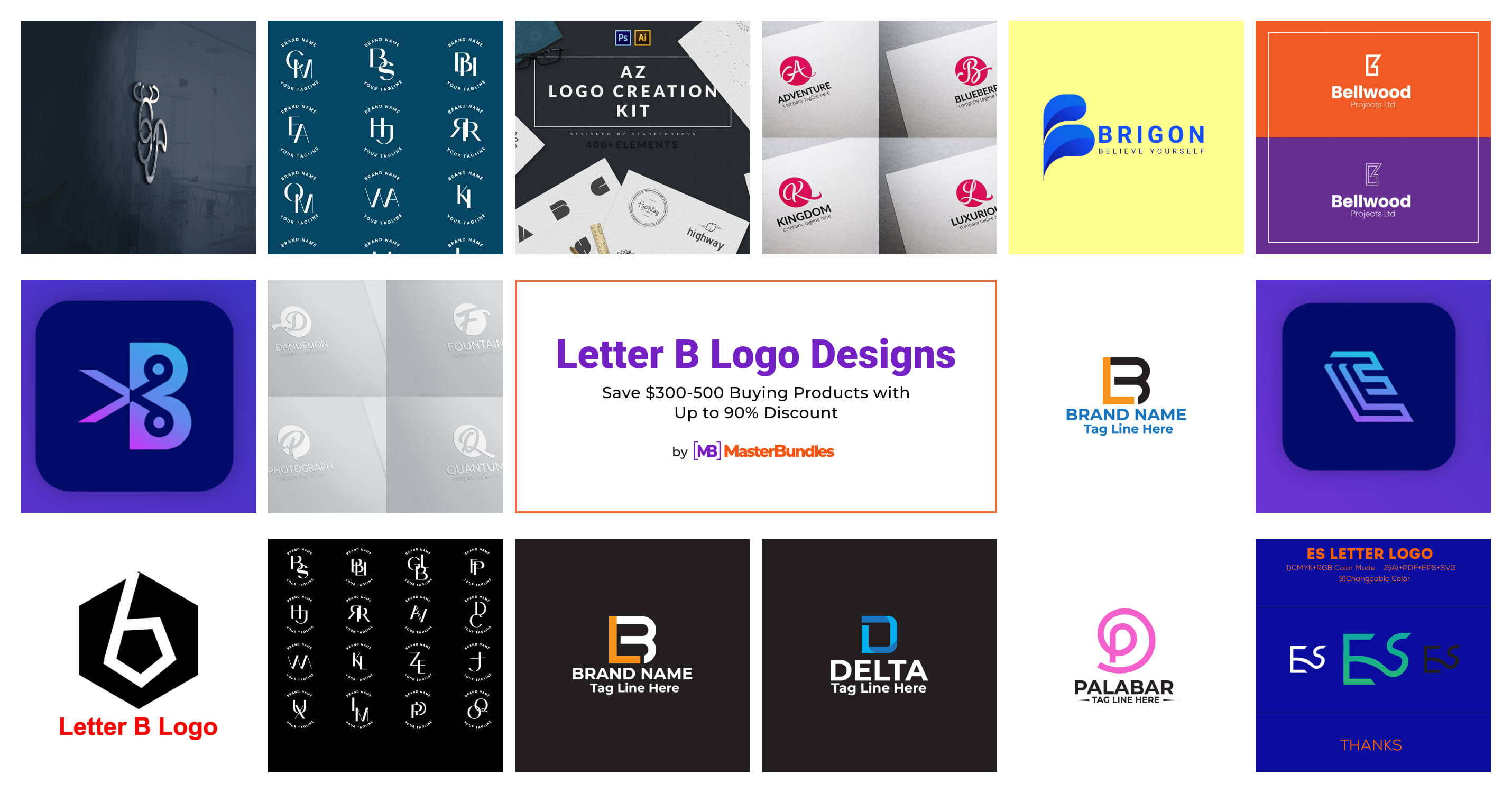 40+ Letter B Logo Designs for 2024 - MasterBundles