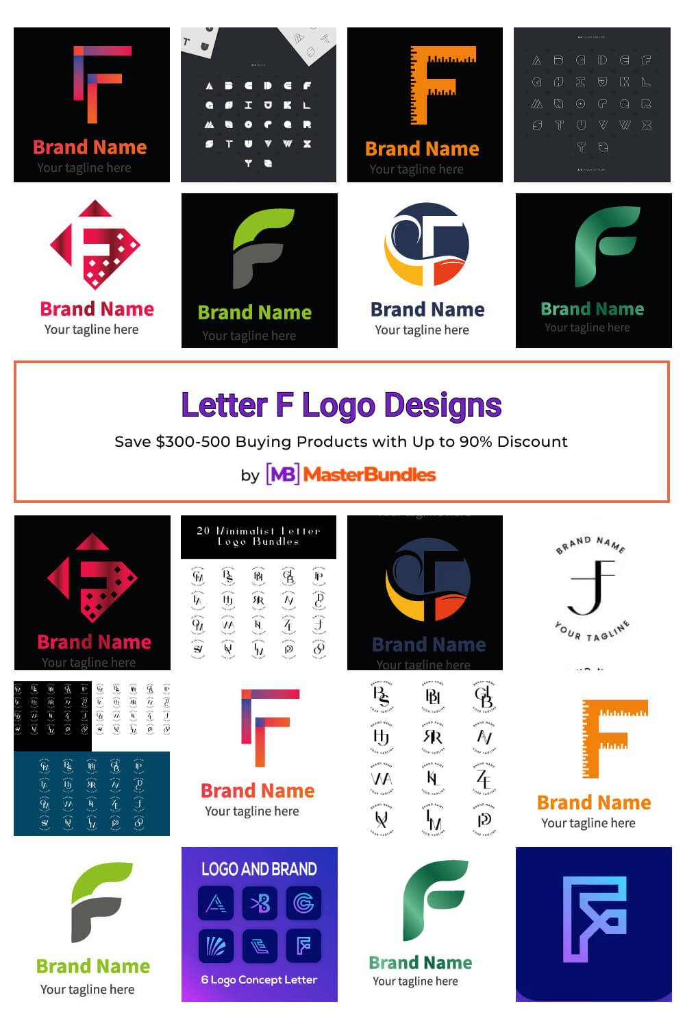 letter f logo designs pinterest image.