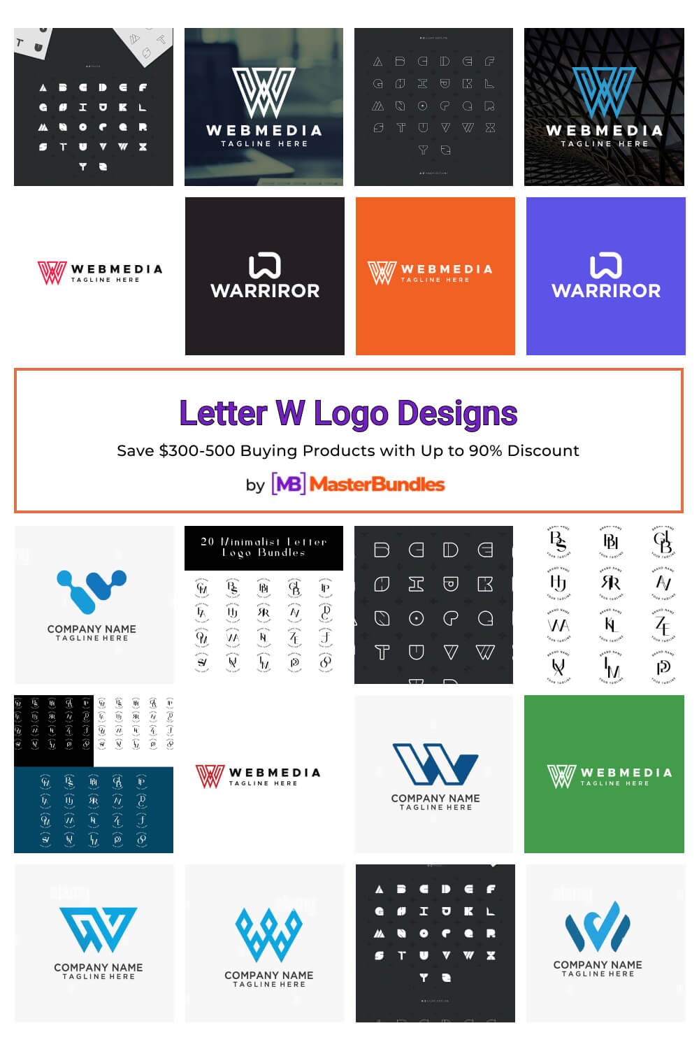 letter w logo designs pinterest image.