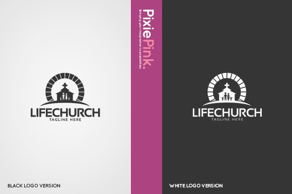 White church logo.