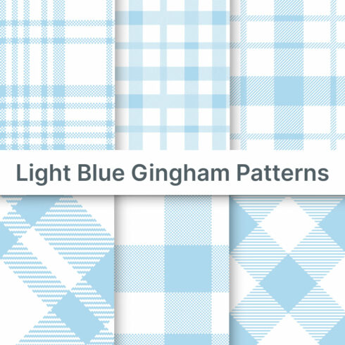 Gitenge Patterns Blue Light Blue Gingham Patterns | Master Bundles