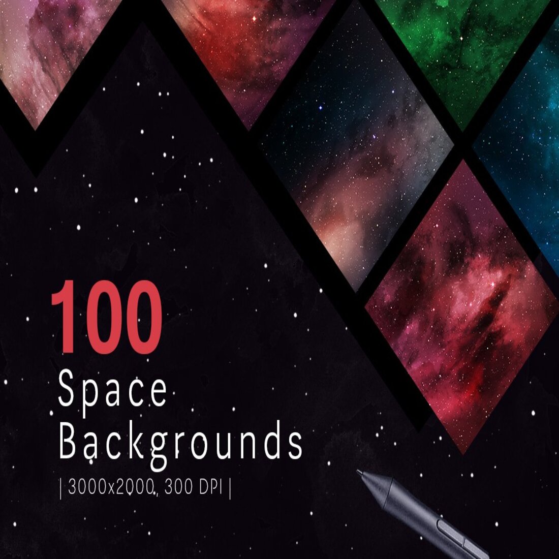 100 Space Backgrounds cover.