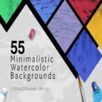 55 Watercolor Backgrounds 50% OFF cover.