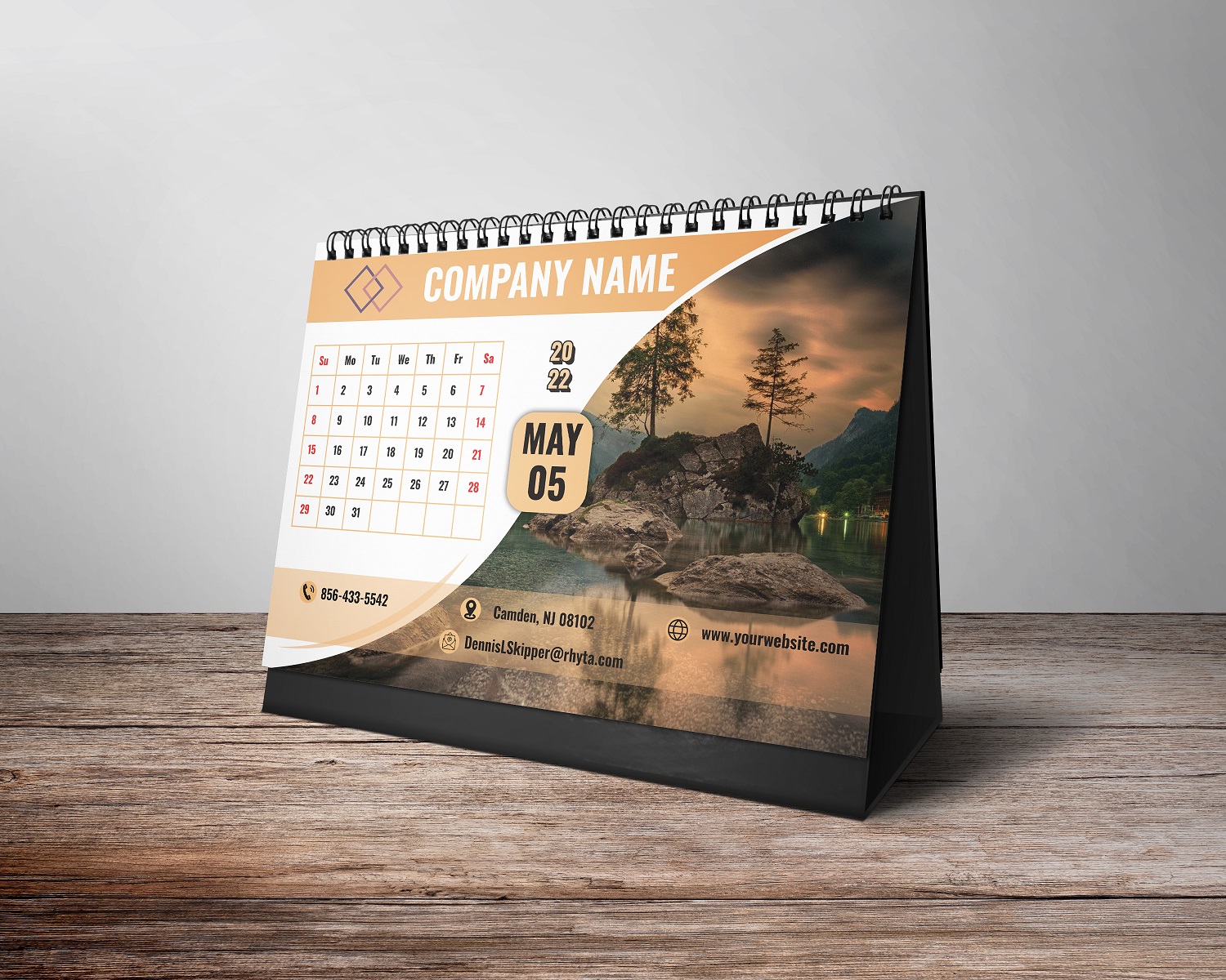 Warm calendar with the forest and fresh air.