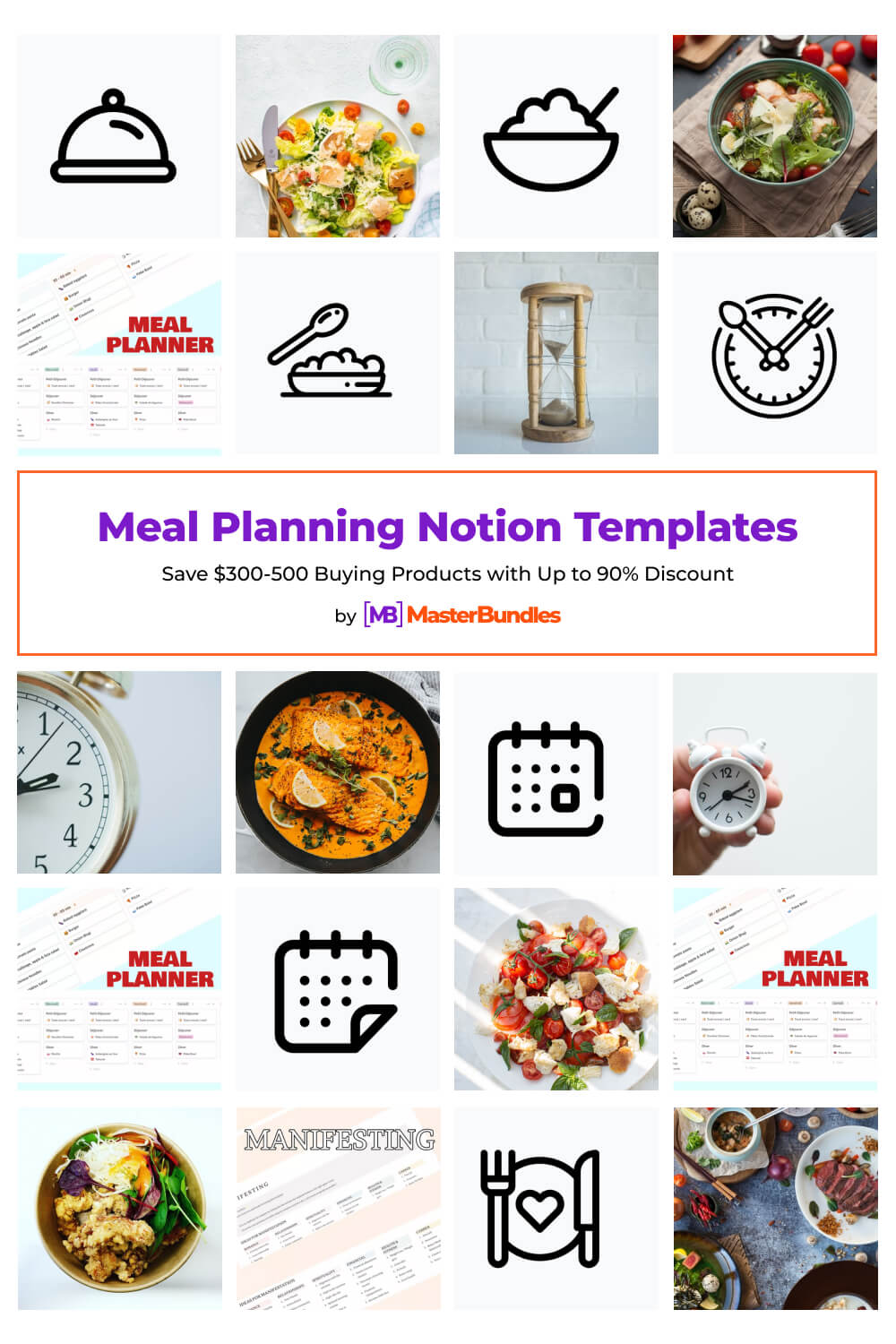 meal planning notion templates pinterest image.