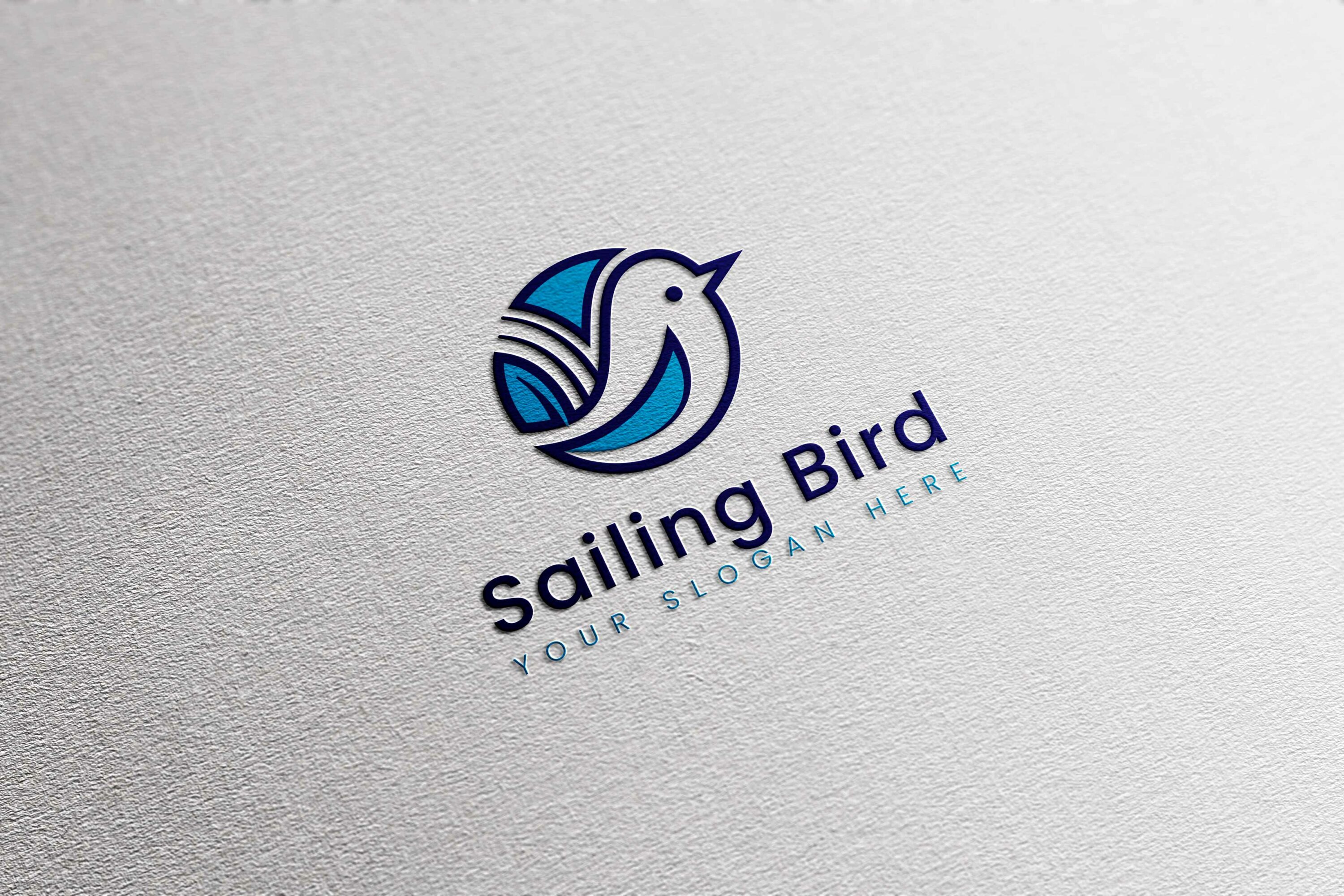 Sailing Bird Logo Template cover image.