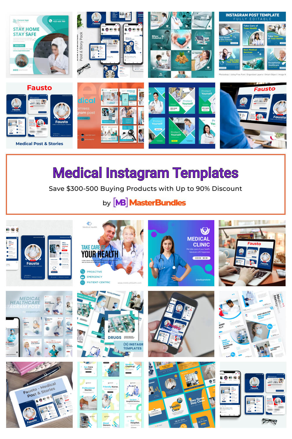 medical instagram templates pinterest image.
