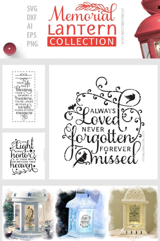 Memorial Lantern Collection Svg Cut File Bundle Masterbundles