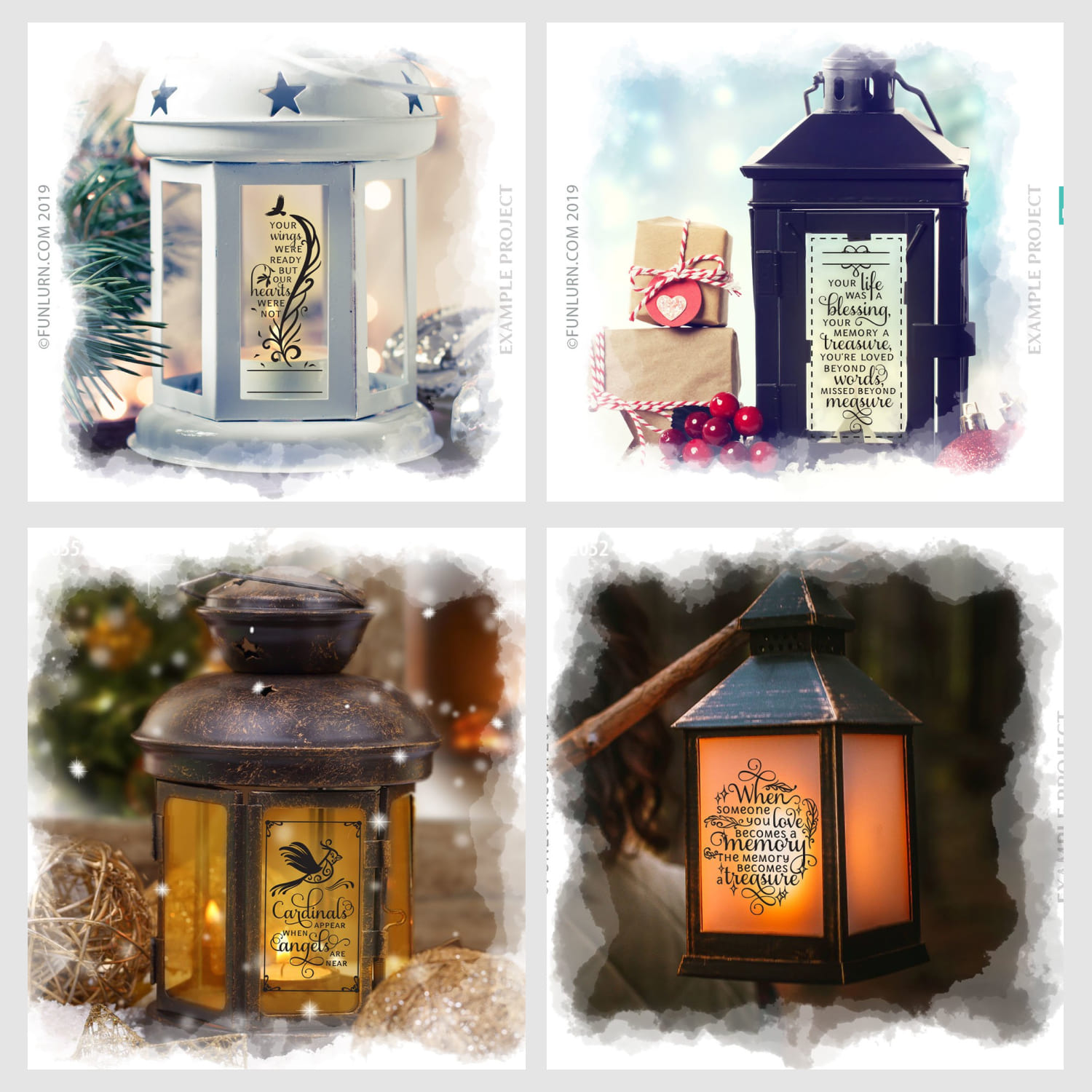 Memorial Lantern Collection | SVG Cut File Bundle cover.