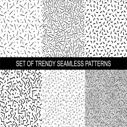 Trendy seamless patterns cover.