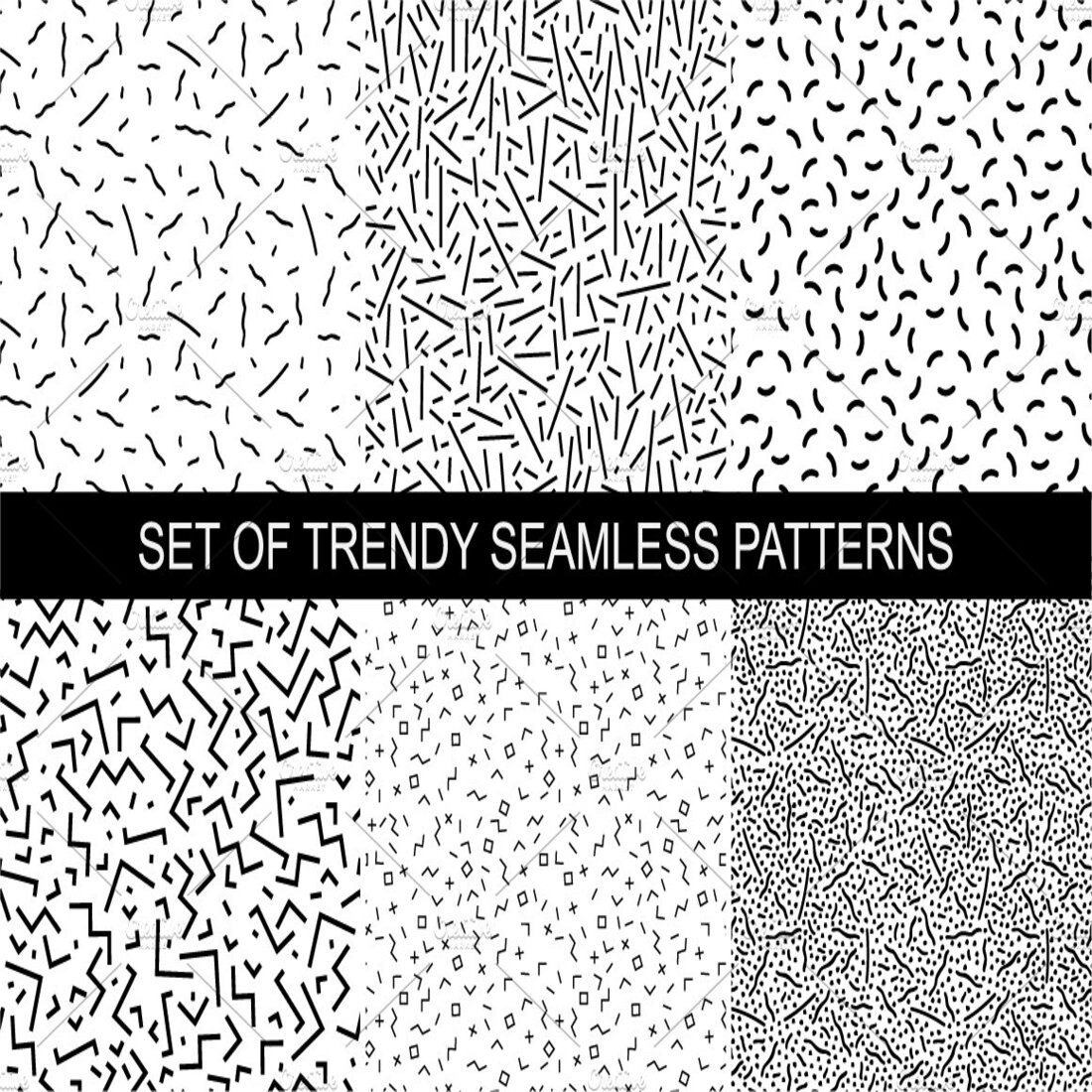 Trendy seamless patterns cover.