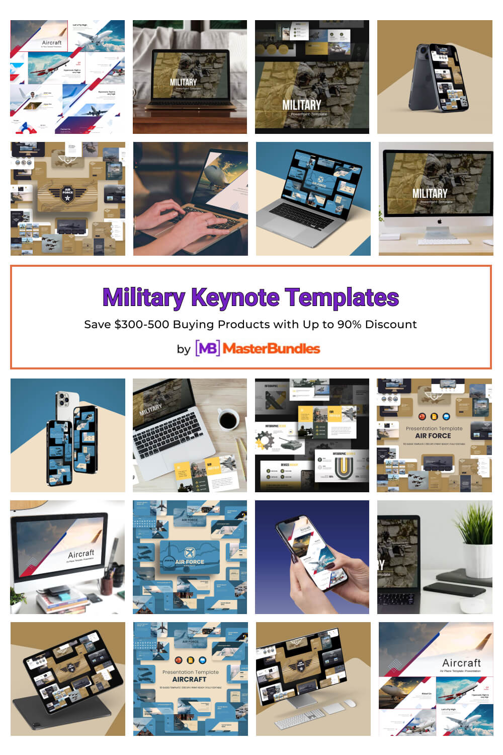 military keynote templates pinterest image.