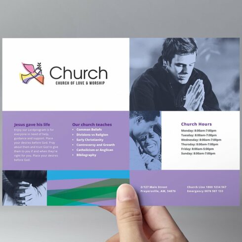 One page church flyer.