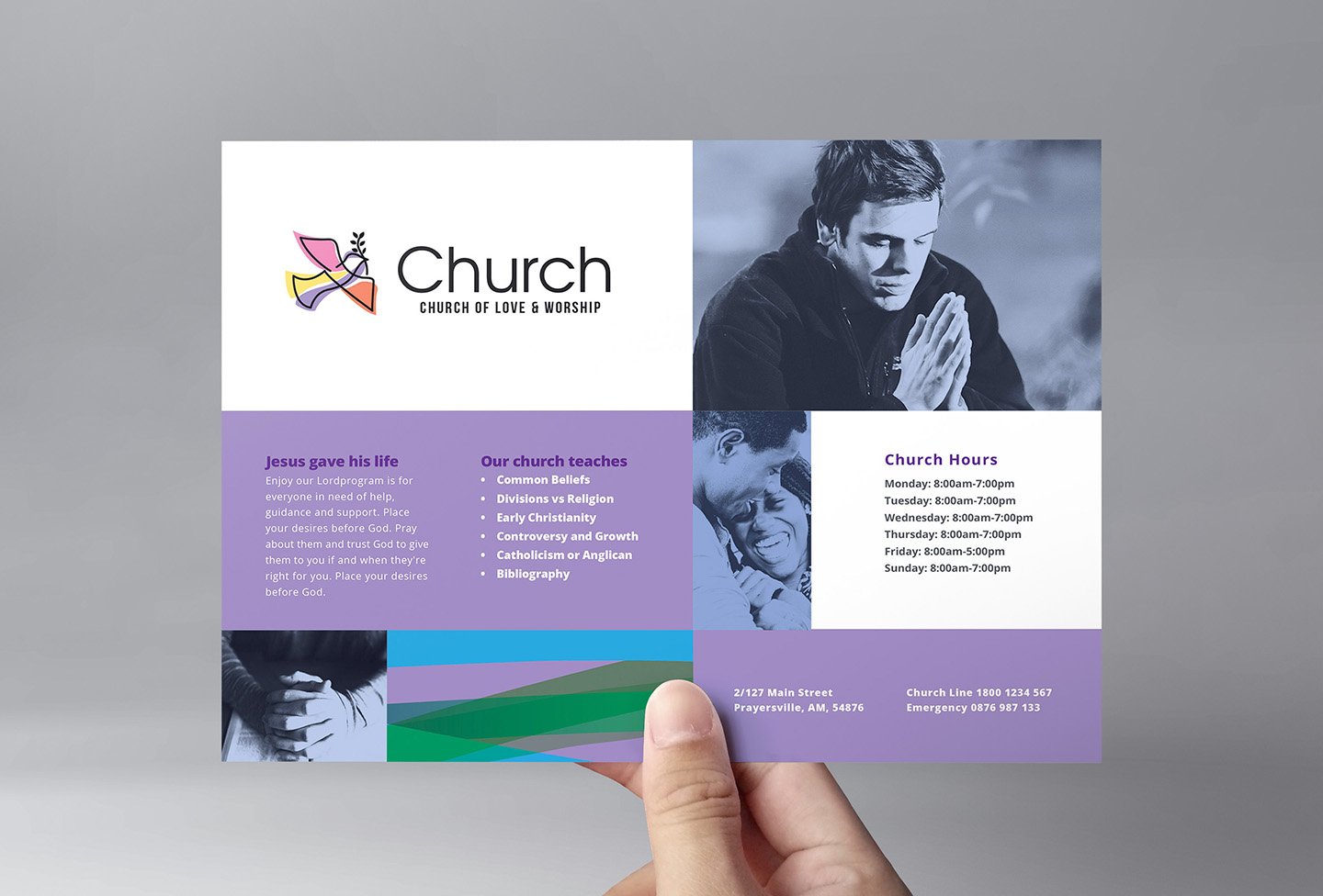 One page church flyer.