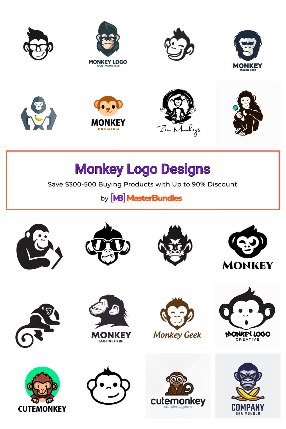 monkey logo designs pinterest image.