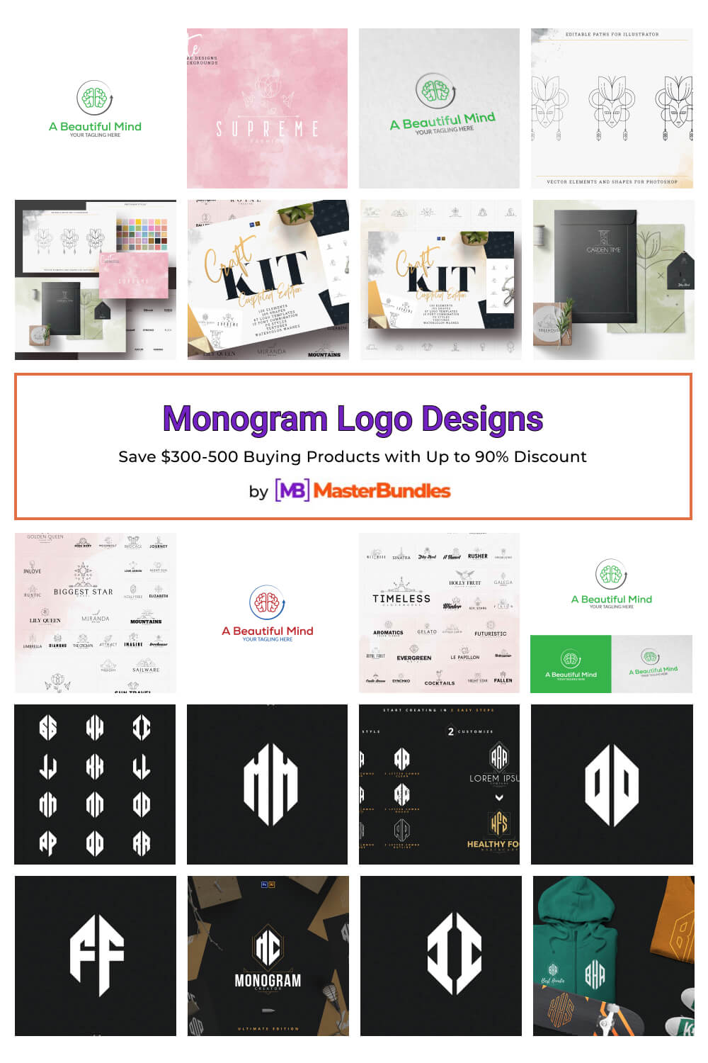 monogram logo designs pinterest image.