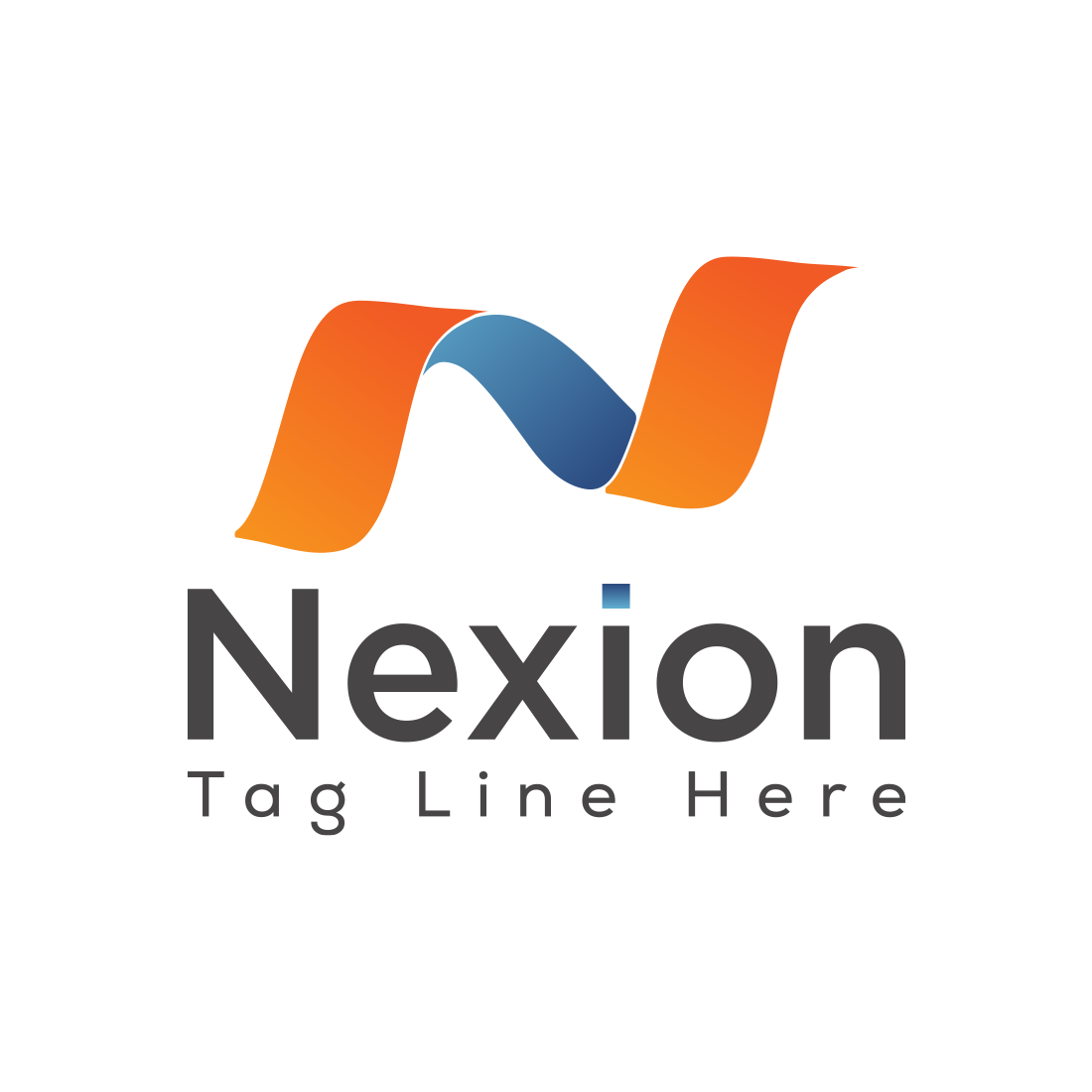 n letter logo design