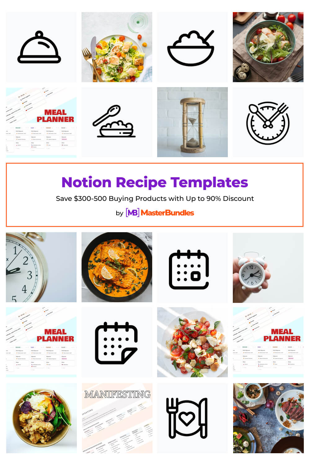 notion recipe templates pinterest image.