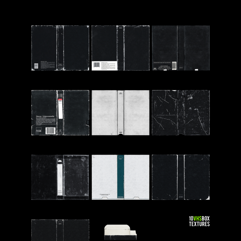 VHS Cassette Box Paper Textures MasterBundles