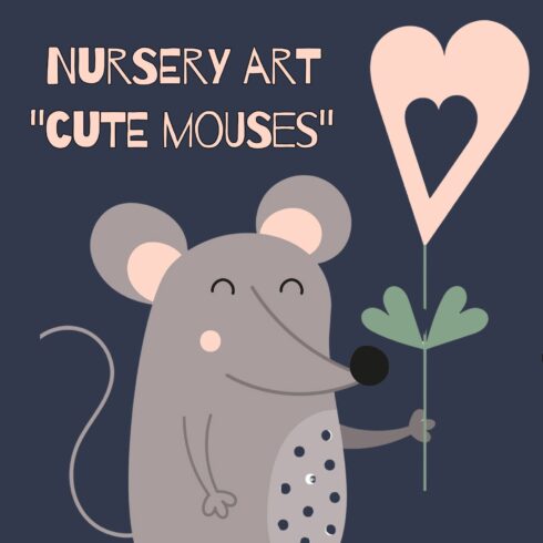 Nursery Art "Cute Mouses".