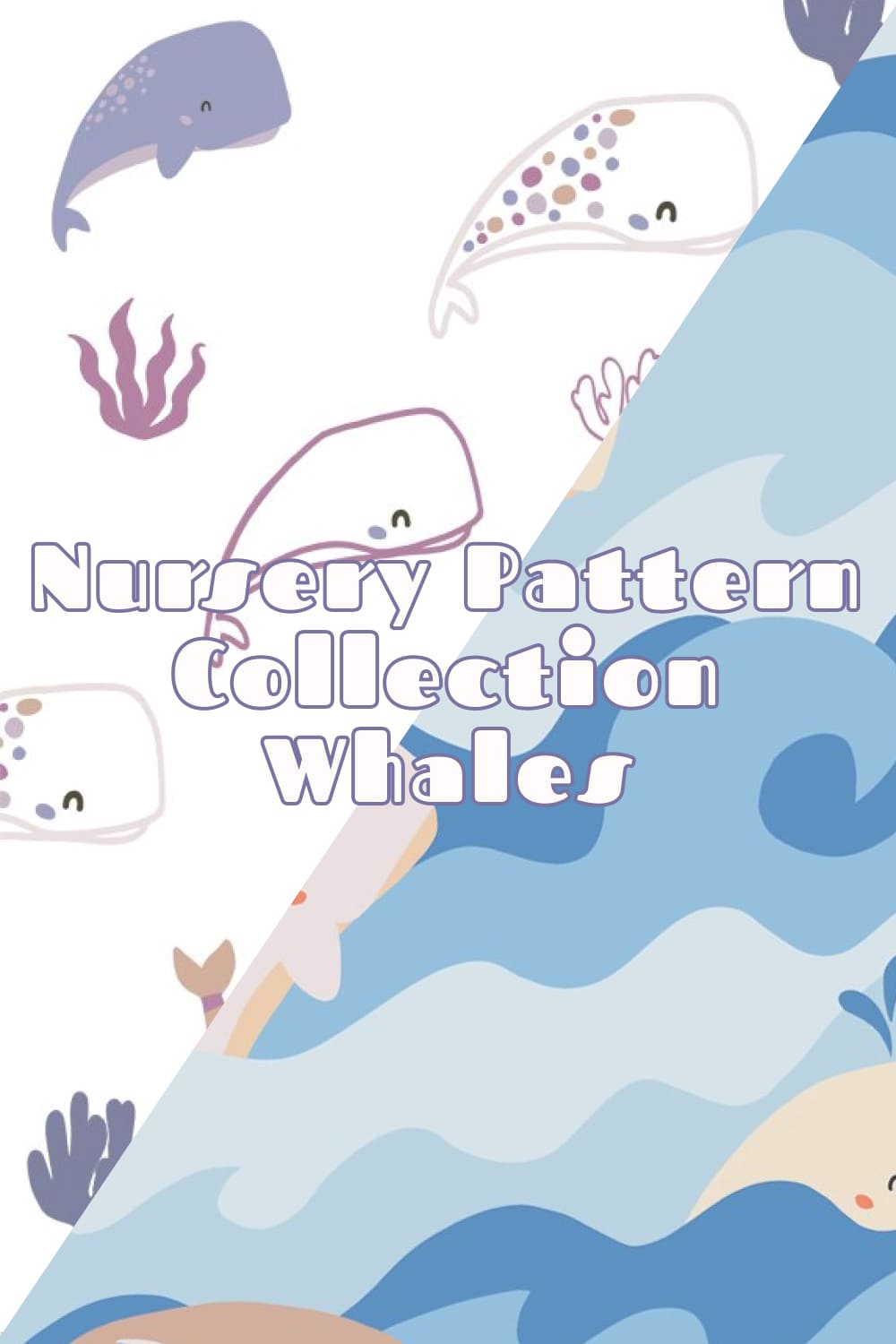 Nursery Pattern Collection - Whales Set - preview image.