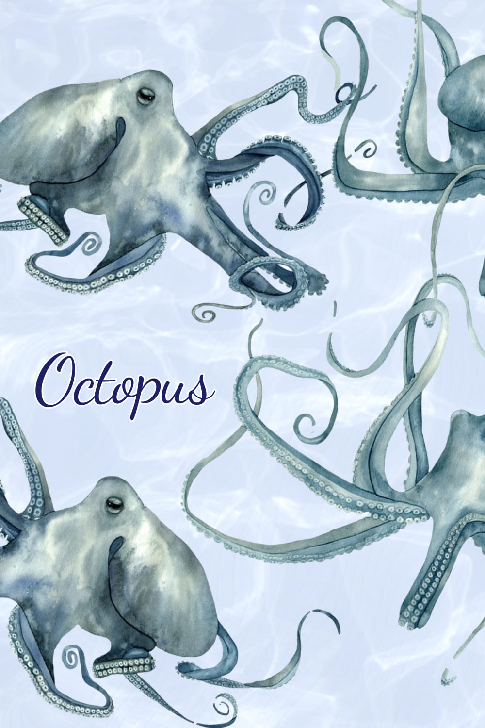 So filled watercolor octopus.