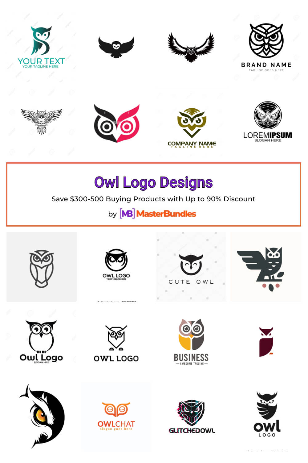 owl logo designs pinterest image.