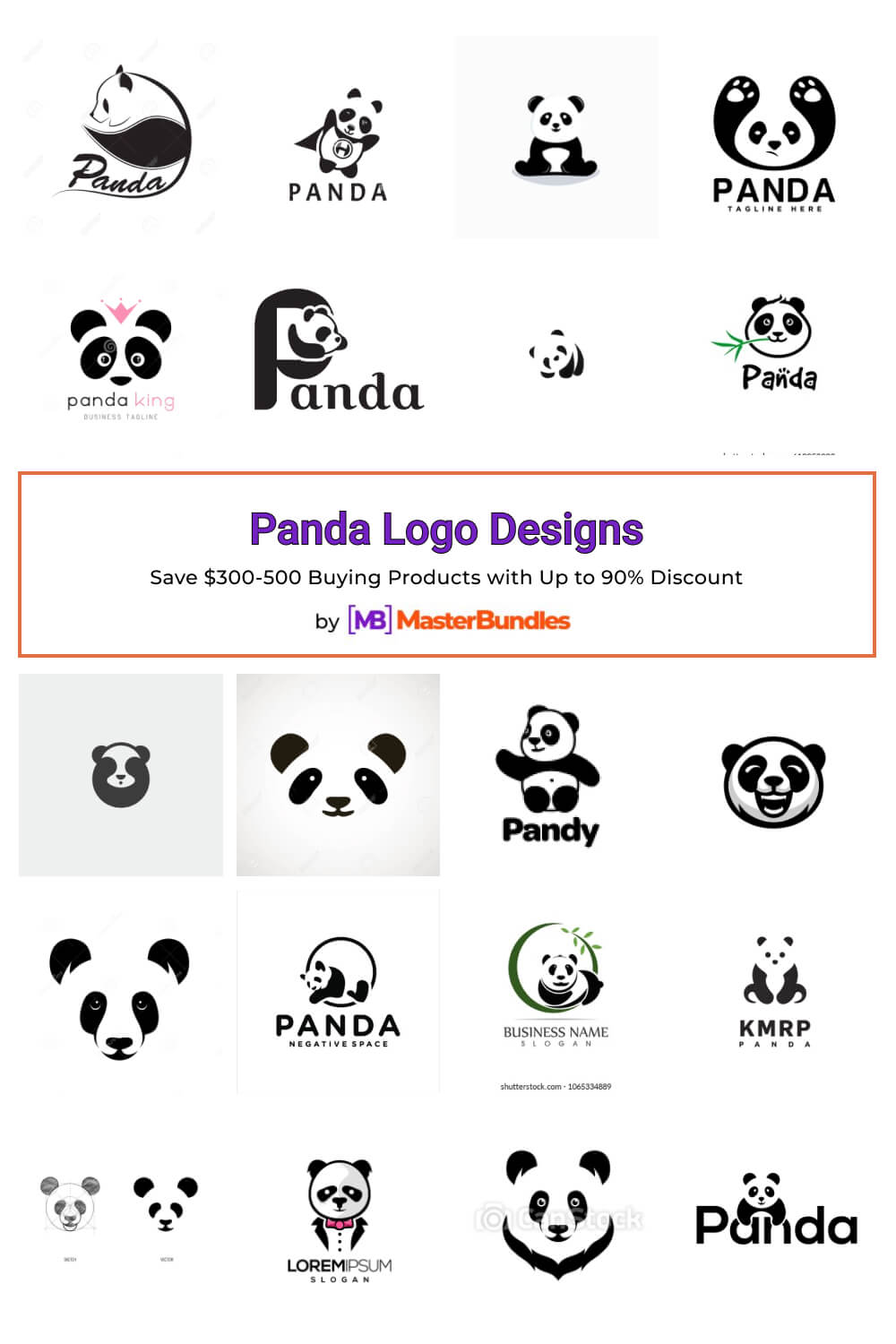 panda logo designs pinterest image.