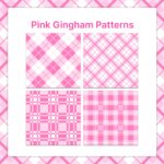 pink gingham patterns V1.