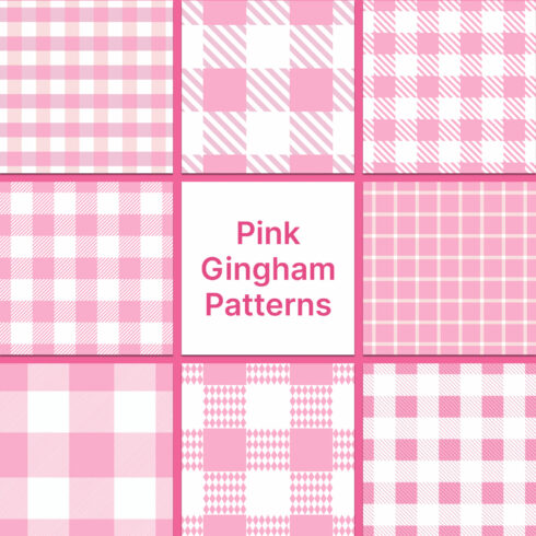 pink gingham patterns V2.