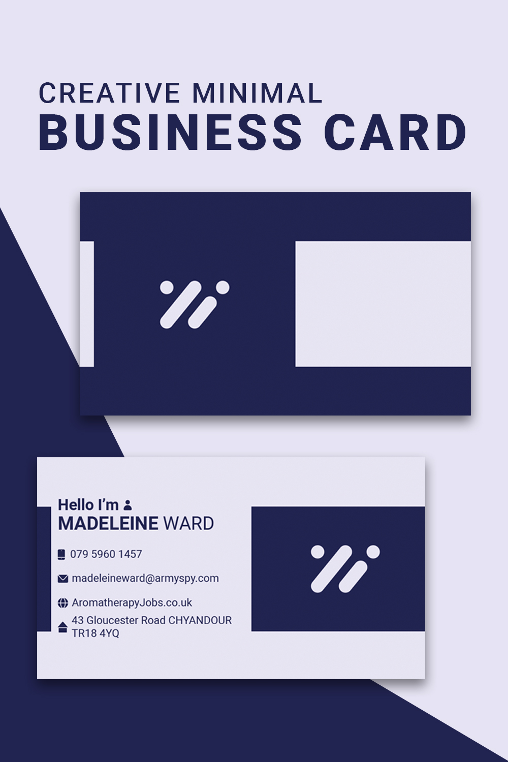 pinterest Creative Minimal Business Card.