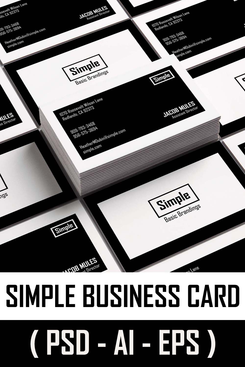pinterest Simple Modern Business Card - (Corporate - Minimal - Business - Company).