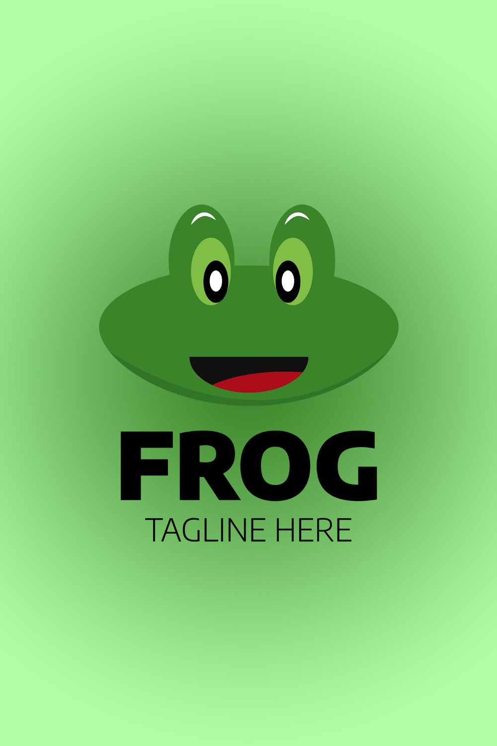 pinterest image Frog Logo Template Description.