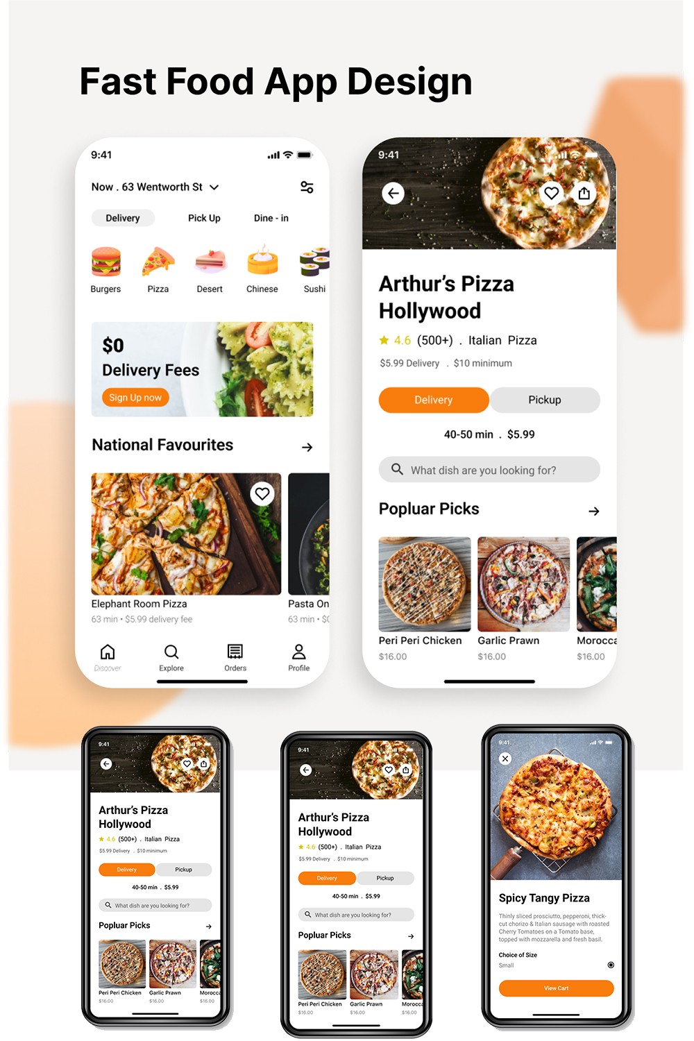 Fast Food Delivery App pinterest.