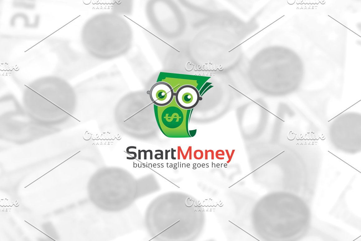 Cool bright funny money logo for different textures.