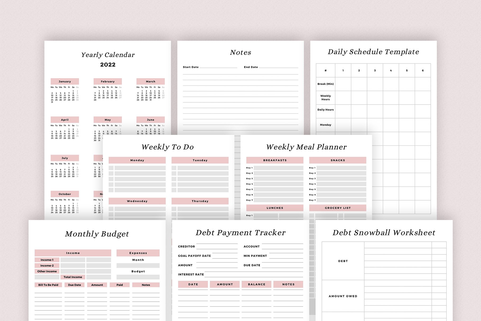 Printable 2024 Monthly Dated Planner Graphic by AmitDebnath · Creative  Fabrica