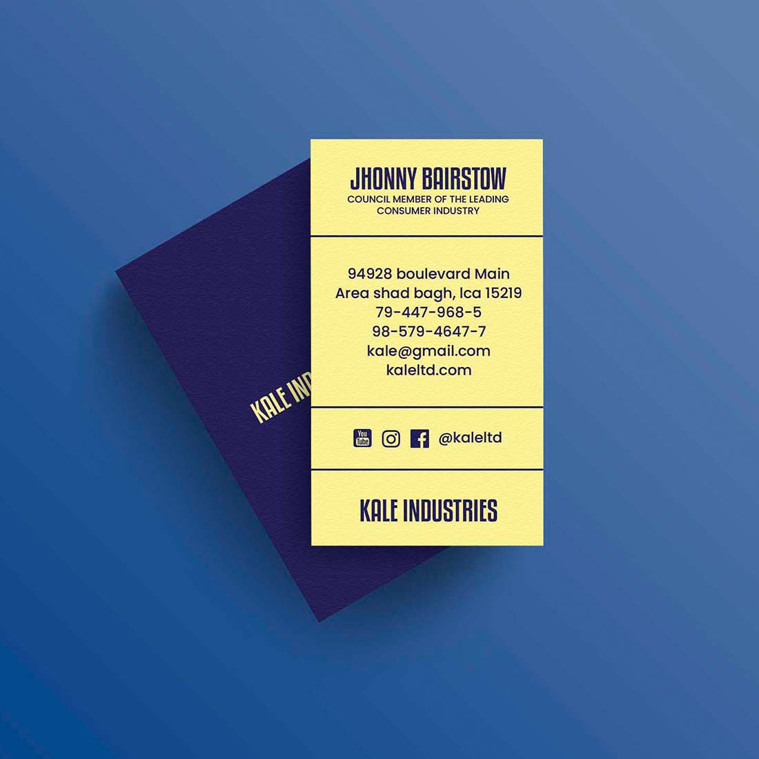 preview Vertical Minimal Business Card - (Corporate - Creative - Business - Company).