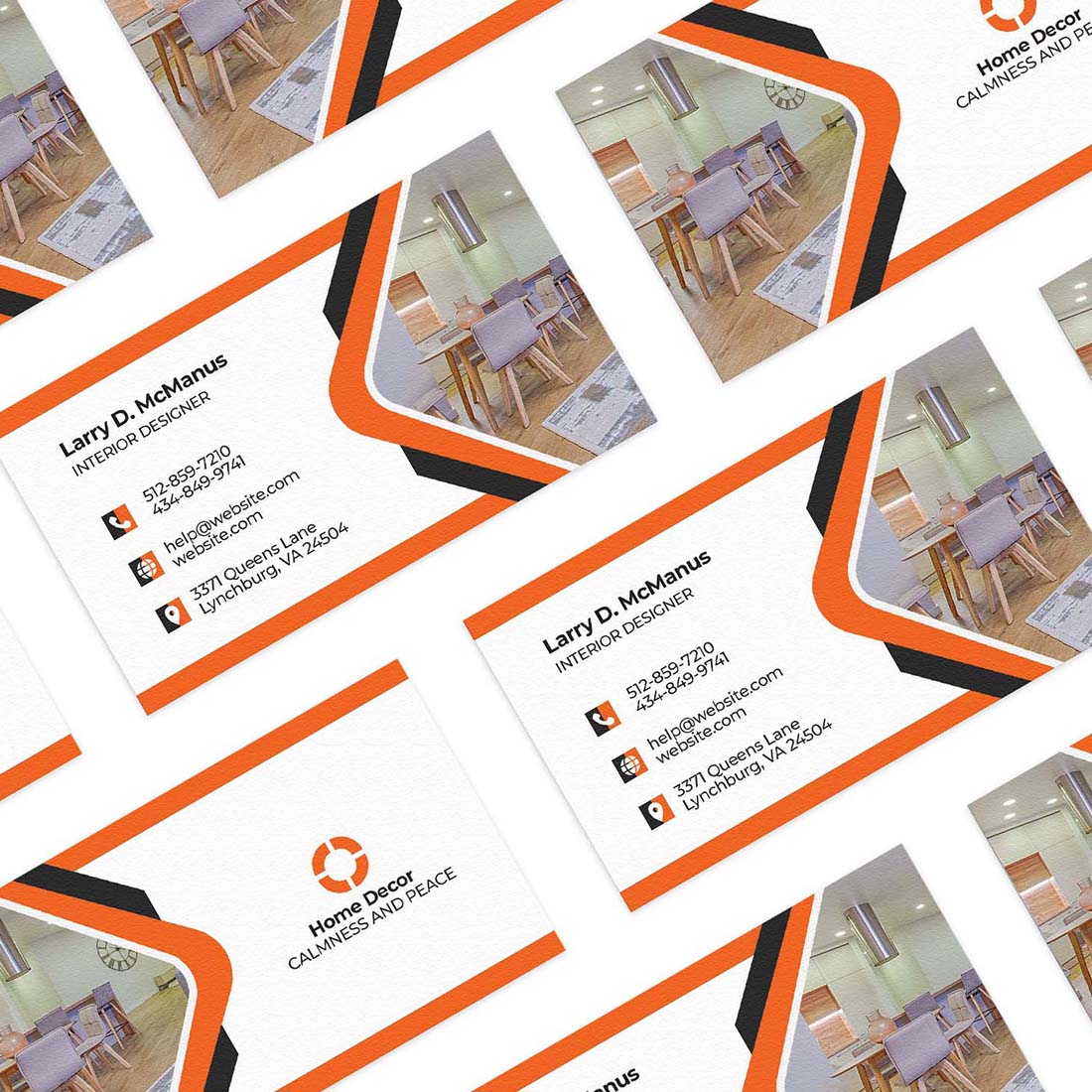 preview Orange Business Card - (Modern - Business - Company).
