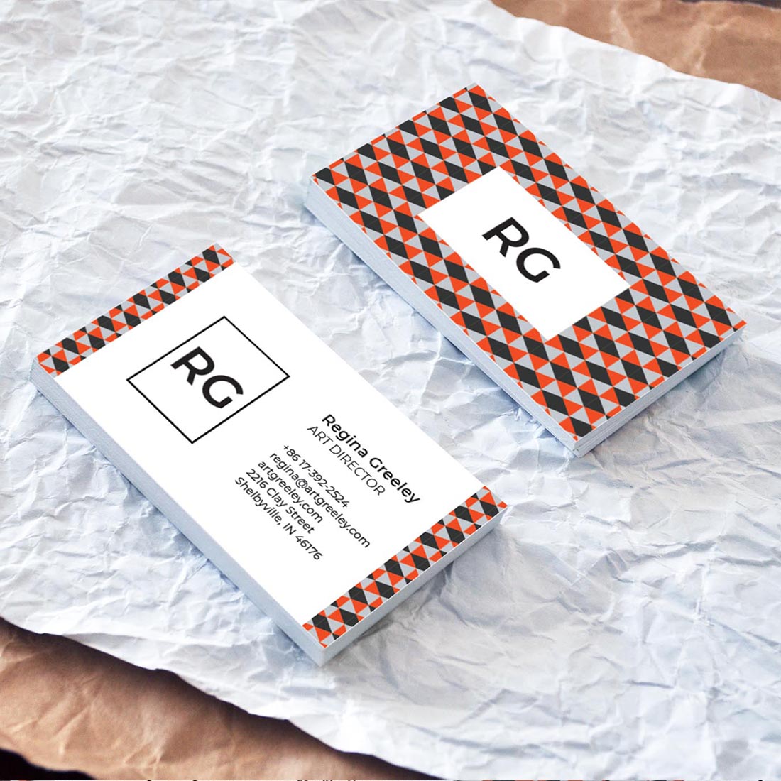Geometric Business Card - (Corporate - Creative)- only $3