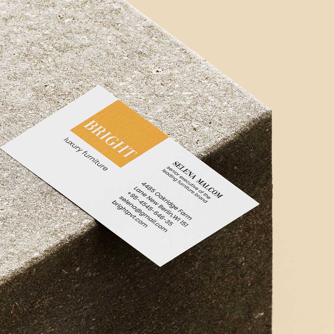 preview Minimal Bright Business Card - (Minimalist - Business - Company - Creative).