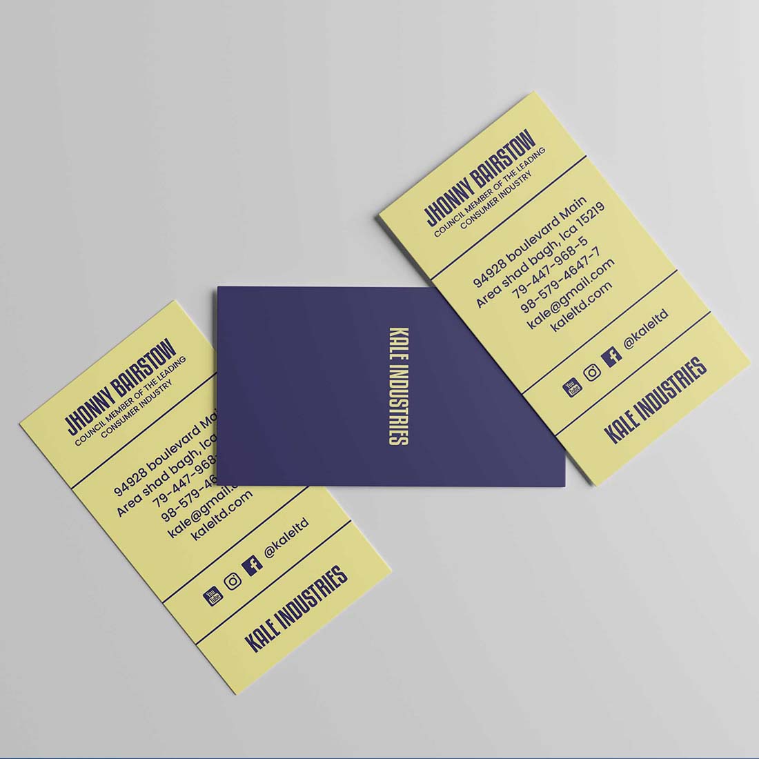 preview Vertical Minimal Business Card.