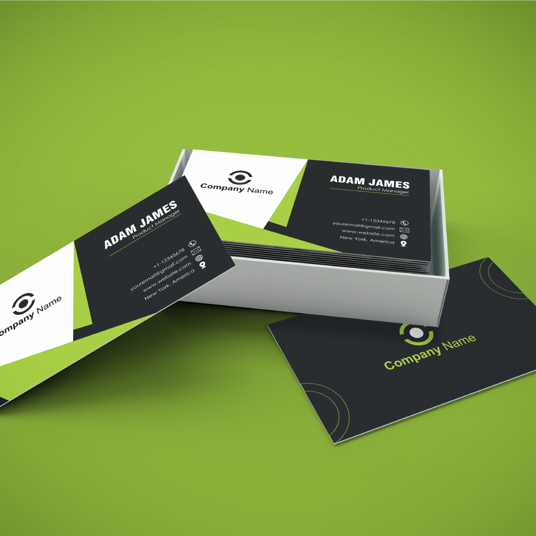4 Colors Minimal Business Card