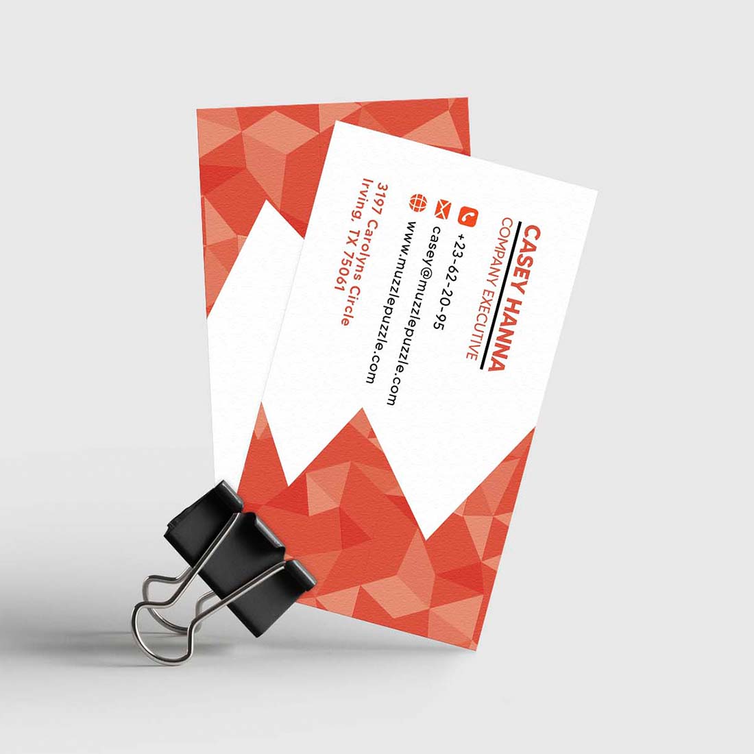 preview Orange Business Card - (Modern - Business - Company).
