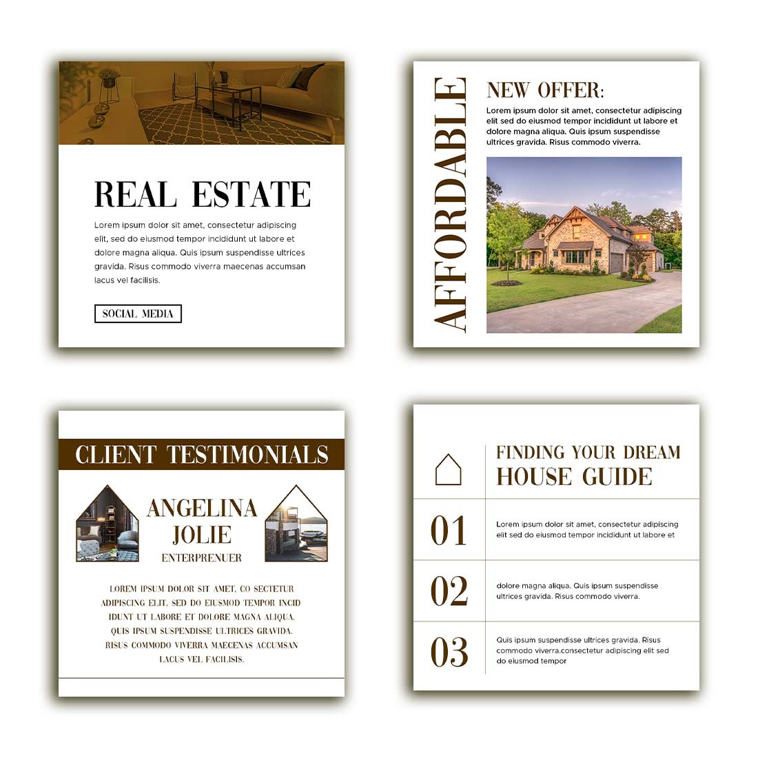 preview Real Estate Instagram Post Pack Bundle.