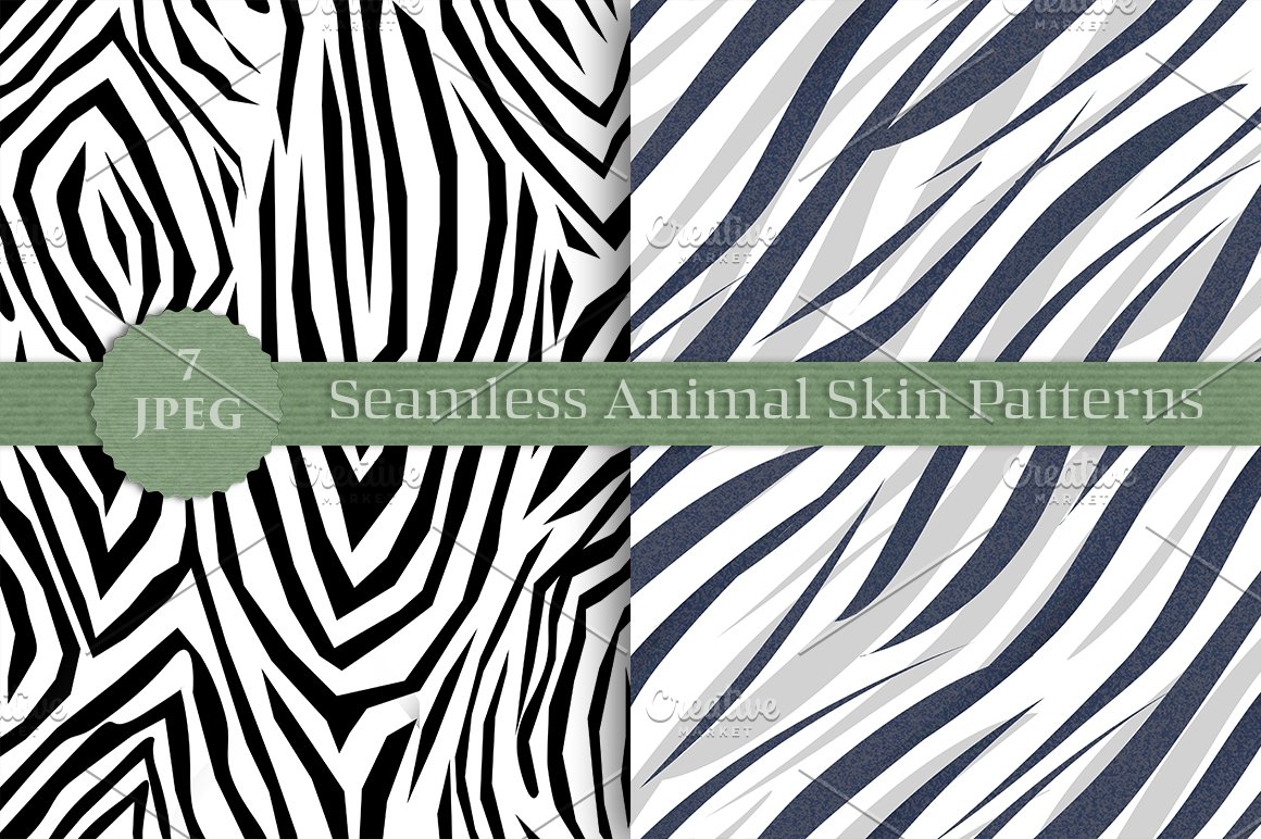 Zebra skin prints.