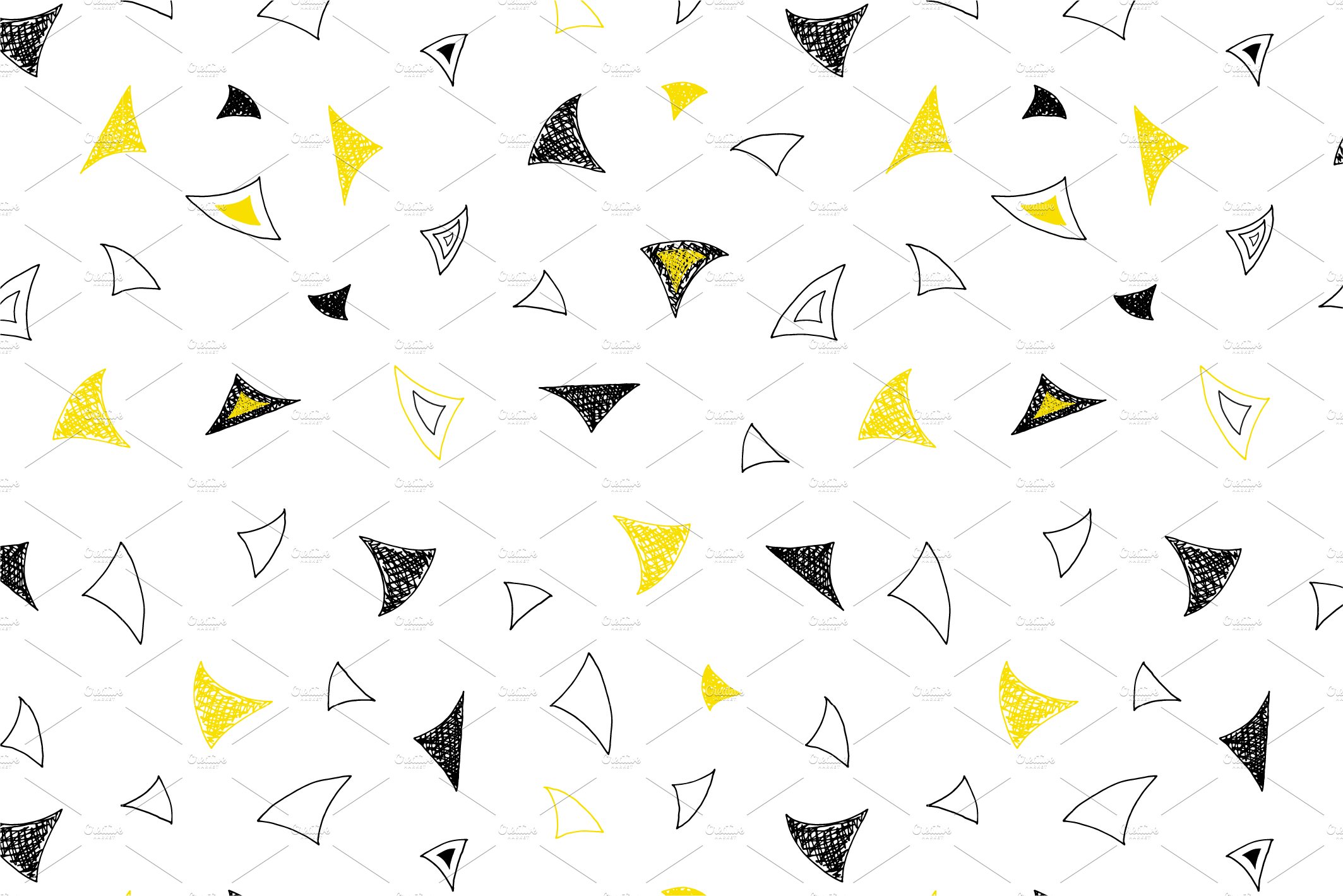 Creative black and yellow geometric shapes.