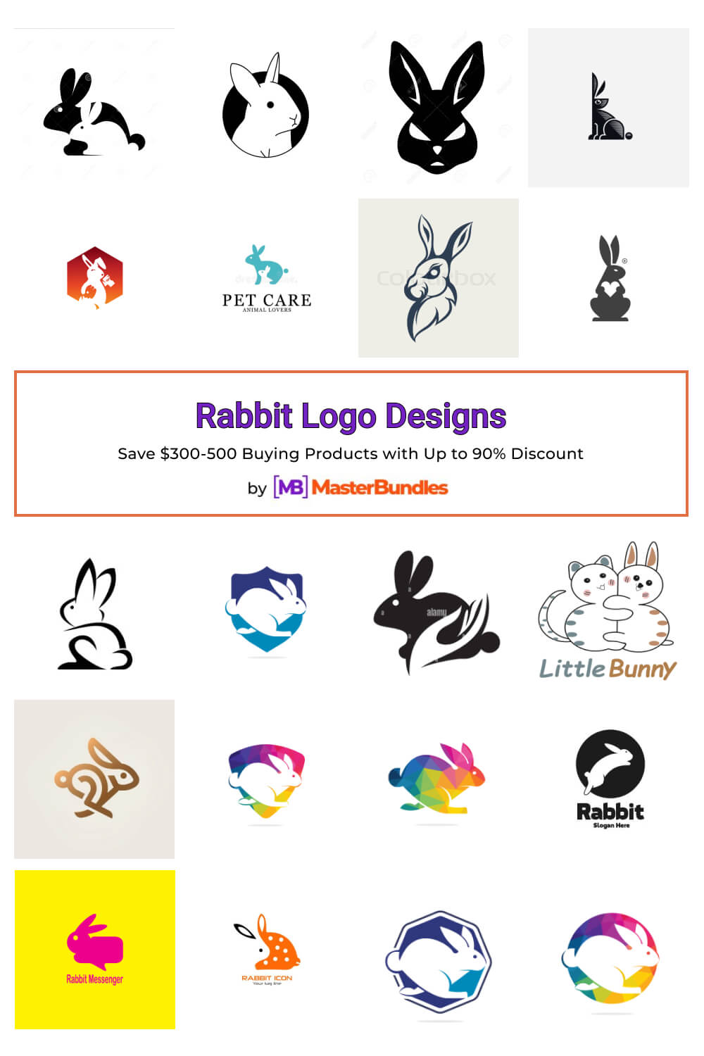 rabbit logo designs pinterest image.