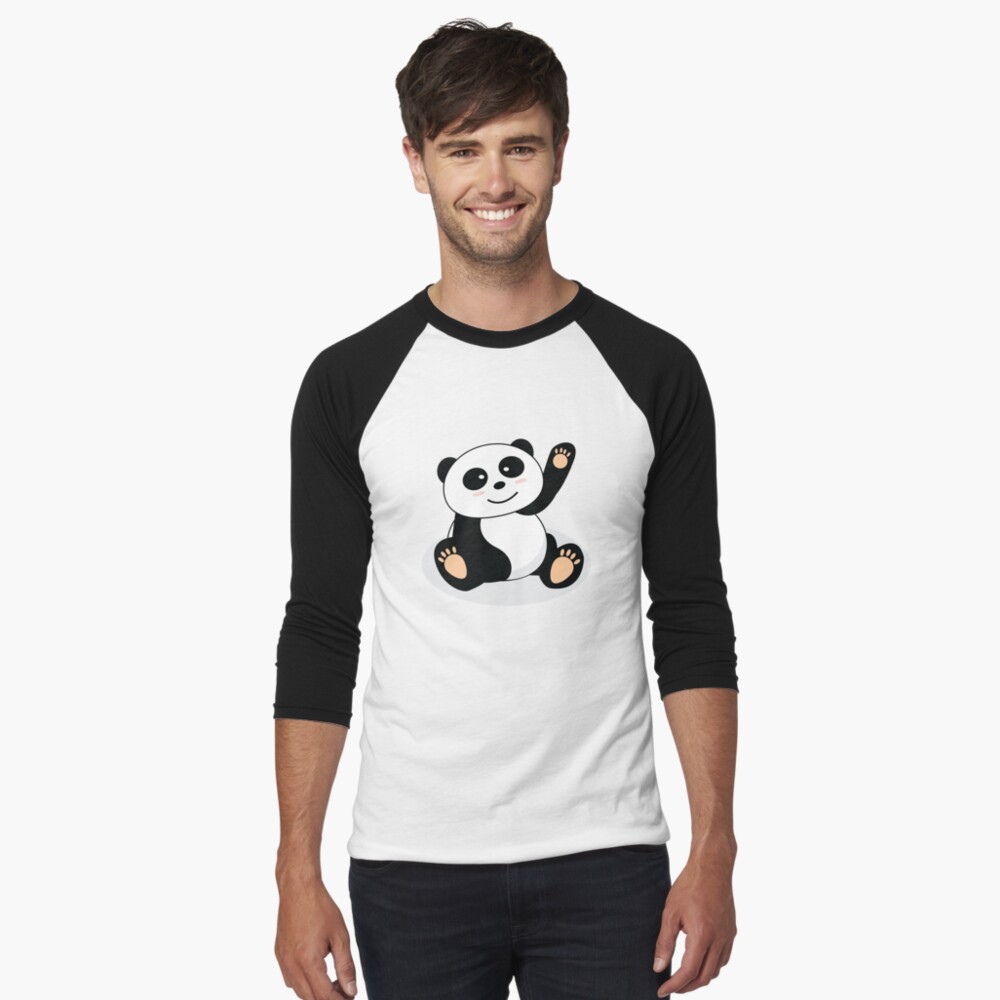 Panda T-shirt Design white blackfront.