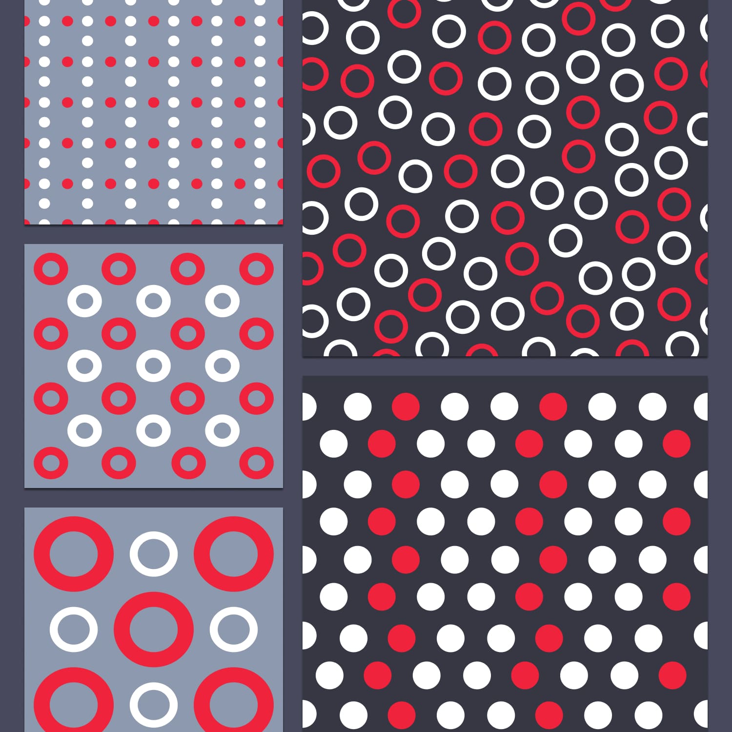 red and white polka dot patterns cover.